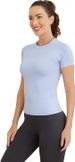 Women's Short Sleeve Seamless Workout Tops Breathable Gym Shirts For Yoga Athletes Soft Athletic Shirts_desvips.com
