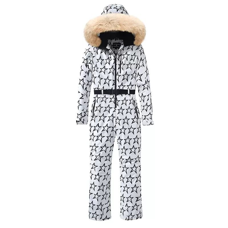 Women's Winter Slim Fit Zip-Up Ski Suit - Waterproof Thermal Snowsuit For Outdoor Sports & Cold Weather_desvips.com