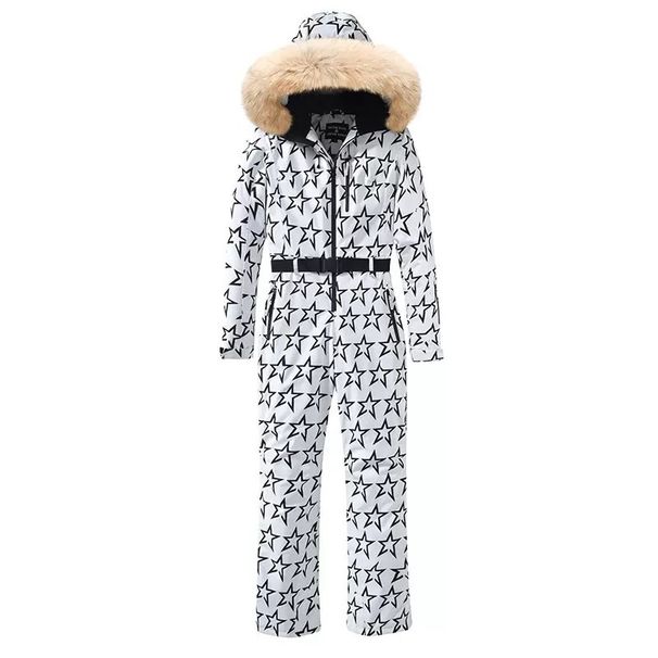 Women's Winter Slim Fit Zip-Up Ski Suit - Waterproof Thermal Snowsuit For Outdoor Sports & Cold Weather_desvips.com