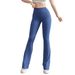 Yoga Flare Pants for Women Quick Dry Wide Leg Fitness Sports Pants Slightly Flared Peach Butt Lifting Back V Nude Feel Yoga Pants_desvips.com