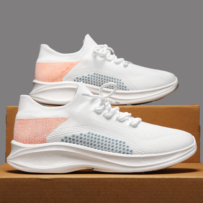 Summer New Breathable Running For Men Flyknit Mesh Couple Style Dad Casual Trendy Sports Men's Shoes_desvips.com