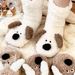 Puppy Plush Fleece Winter Thickened Warm Floor Home Mid-Calf Cute Sleep Maternity Socks_desvips.com