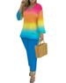 Women's Clothing 2023 spring and summer printed fashion 2 piece suit_desvips.com
