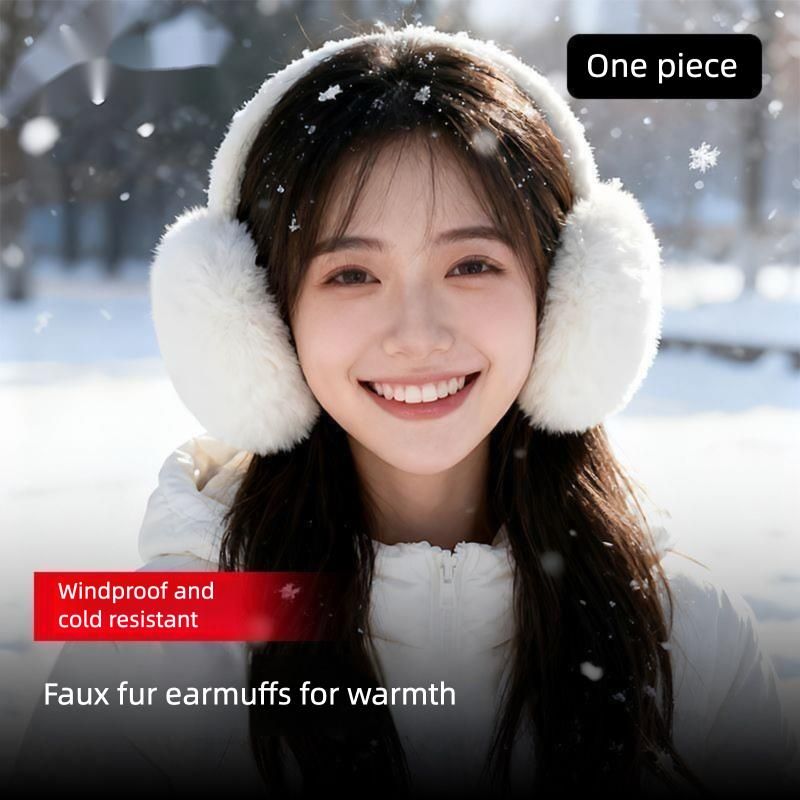 Winter Muffs For Women, Cute Plush Korean Style Covers, Cycling Cold Foldable Ear Protection, Sports Gear_desvips.com