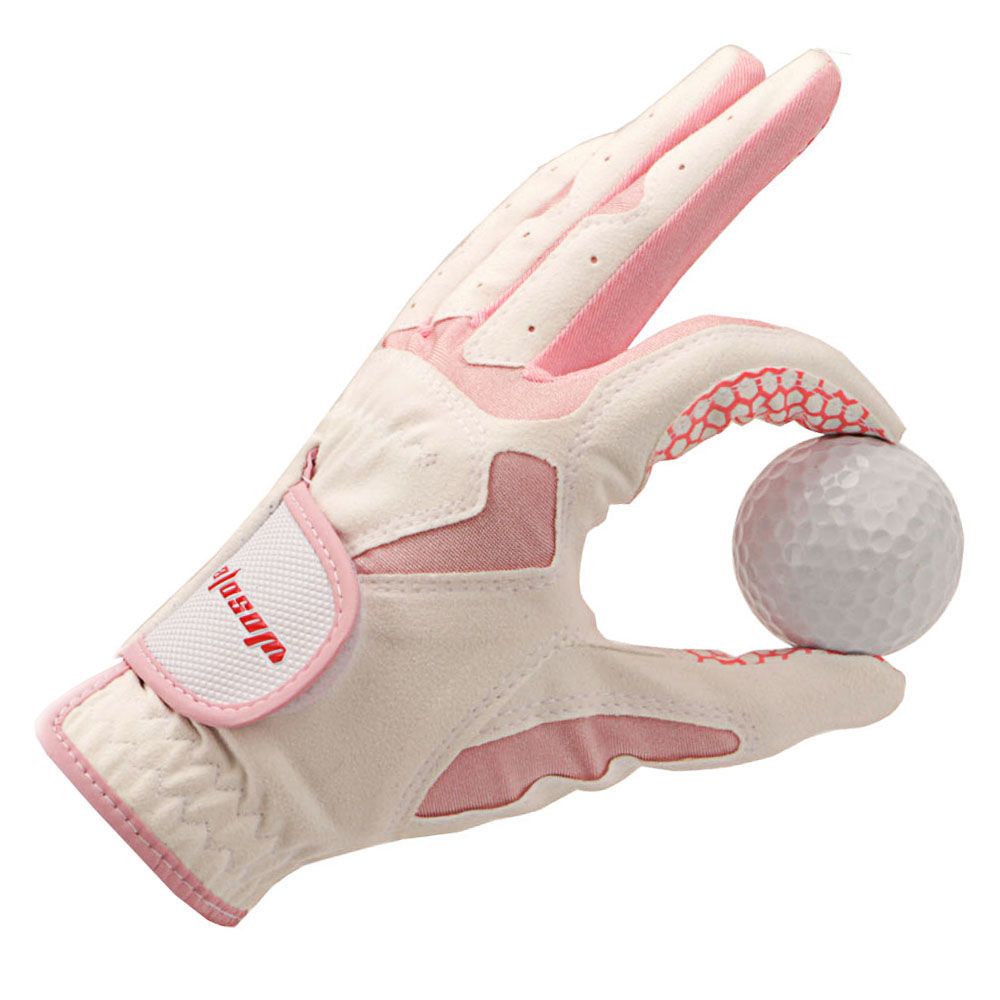 New Women's Golf Gloves, Thin, Breathable, Made Of Fine Fiber Fabric With Pink Particles_desvips.com