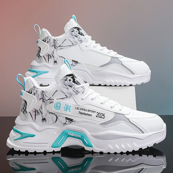 Autumn New High Top Dad Fashionable Teenage Trend Men's Running Casual Shoes, Versatile Sports Shoes_desvips.com
