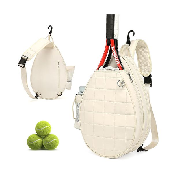 New Tennis Bag - Holds 2 Rackets, Stitched Crossbody/Backpack, Water-Resistant With Secure Pocket_desvips.com