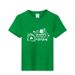 Ireland St. Patrick's T-shirt With Short Sleeves And A Four-leaf Clover Design For ChildrenPatrick's Day Apparel_desvips.com