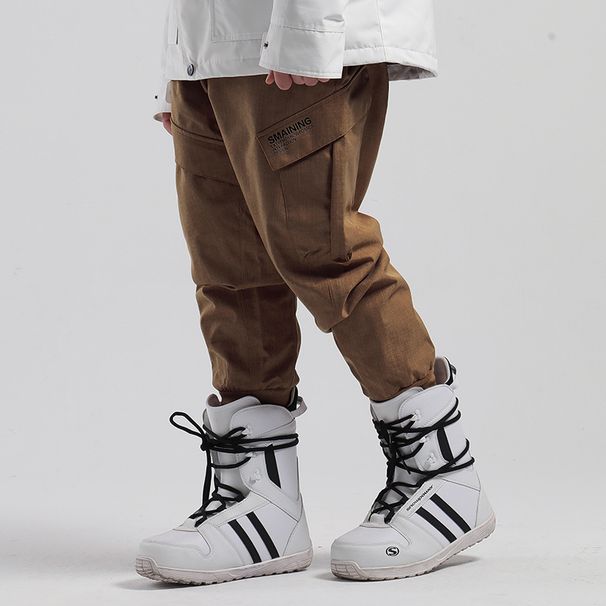 001 Smain New Snow Men, Windproof, Waterproof, Warm, Durable, Leg-Tighten Pants, Jogger Pants For Snowboard And_desvips.com