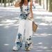 Women's Clothing round neck casual printed vest wide leg pants suit_desvips.com