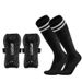 Football Shin Guards Football Socks Two Piece Set Boys And Girls Children Adult Over The Knee Training Socks Shin Guards_desvips.com