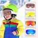 Children's Ski Snow Goggles Double Layer Anti-Fog Column Surface Mountaineering Glasses Outdoor Equipment_desvips.com