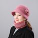 Middle-aged Elderly Women's For Autumn And Winter, Fleece-lined, Warm, Windproof, Knitted Wool Hat, Granny Rabbit Fur_desvips.com