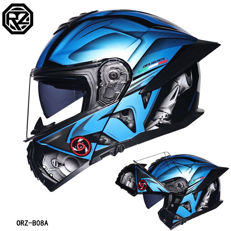 Motorcycle helmet men's and women's uncovered helmet double mirror winter tail half full cover_desvips.com