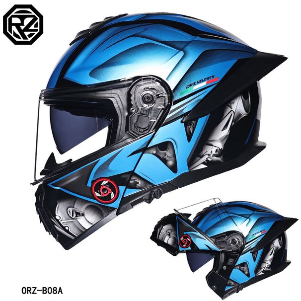 Motorcycle helmet men's and women's uncovered helmet double mirror winter tail half full cover_desvips.com
