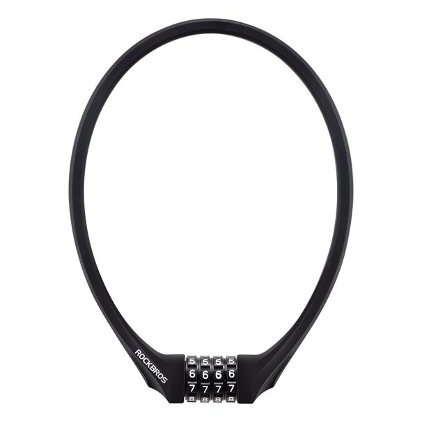 ROCKBROS Silicone Cable Lock Bicycle Lock 4-digit Combination Lock 3 Colours_desvips.com