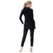 Muslim Swimwear Women's Contrasted Three-piece Swimsuit Conservative Swimsuit_desvips.com