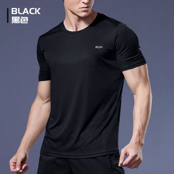 Summer T For Men Casual White T-Shirts Man Short Sleeve Top Breathable Te Quick Dry Gym Shirt Soccer Jersey Male_desvips.com