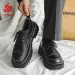 STRONGSHEN Men Casual Leather Thick Soled Formal Fashion Handmade Brogue Business Shoes Oxford Zapatos Hombre 240614_desvips.com