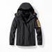 Men's 3-in-1 Fleece-Lined Detachable Two-Piece Jacket Women's Outdoor Hiking Windproof Waterproof Coat_desvips.com