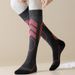 Winter Wool Professional Ski For Women, Thickened Terry High Tube Warm Compression Socks, Outdoor Sports Long Socks_desvips.com