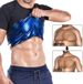Men's Shapewear Perspiration Tights With Belly Pull-in Blazer Corset Short Sleeves_desvips.com