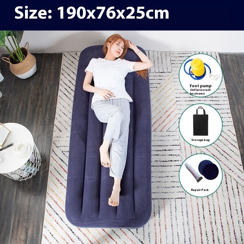 Outdoor Air Double Household Large Single Folding Mattress Inflatable Pad Simple Portable Bed_desvips.com