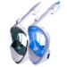 Adult foldable swimming mask full face anti-fog with breathing tube snorkeling supplies diving goggles_desvips.com