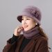 Middle-aged Elderly Women's For Autumn And Winter, Fleece-lined, Warm, Windproof, Knitted Wool Hat, Granny Rabbit Fur_desvips.com