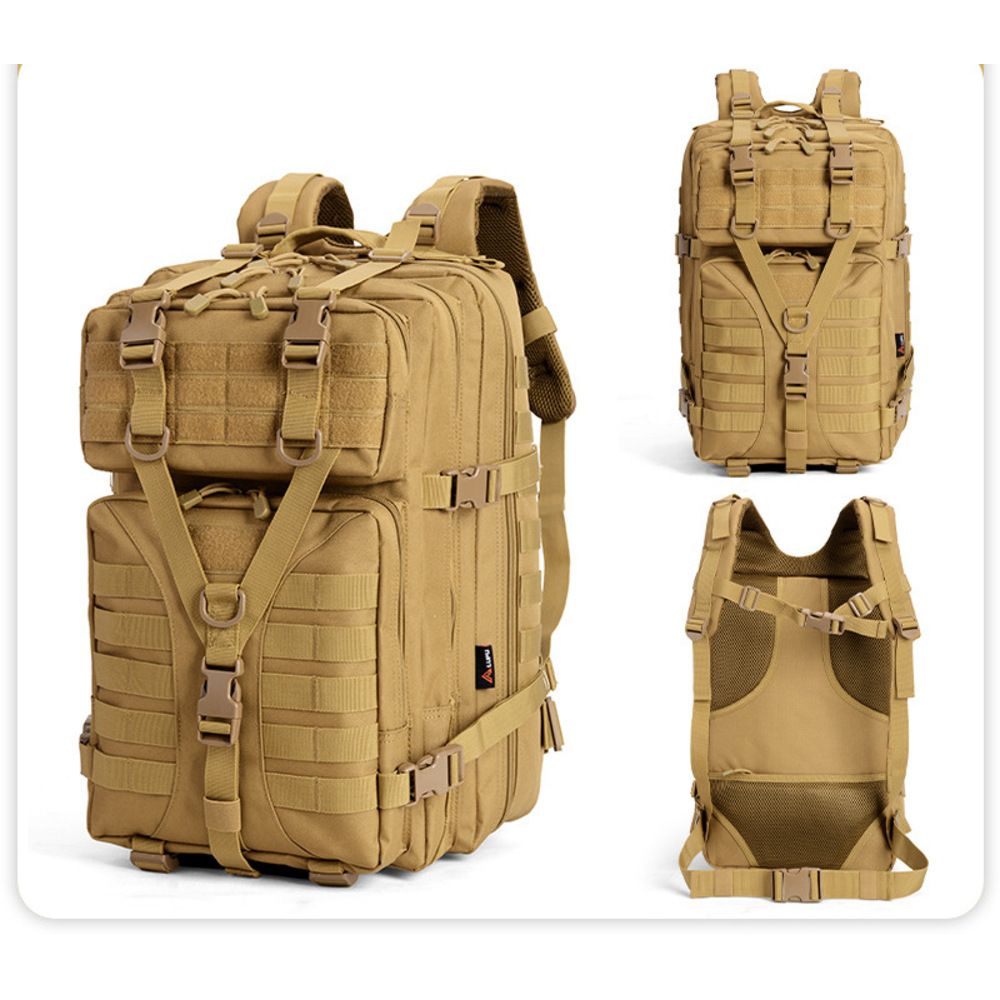 Tactical Men, Outdoor Mountaineering Backpack, 45L Large Capacity, Waterproof Wear-Resistant Hiking Backpack For Men And_desvips.com