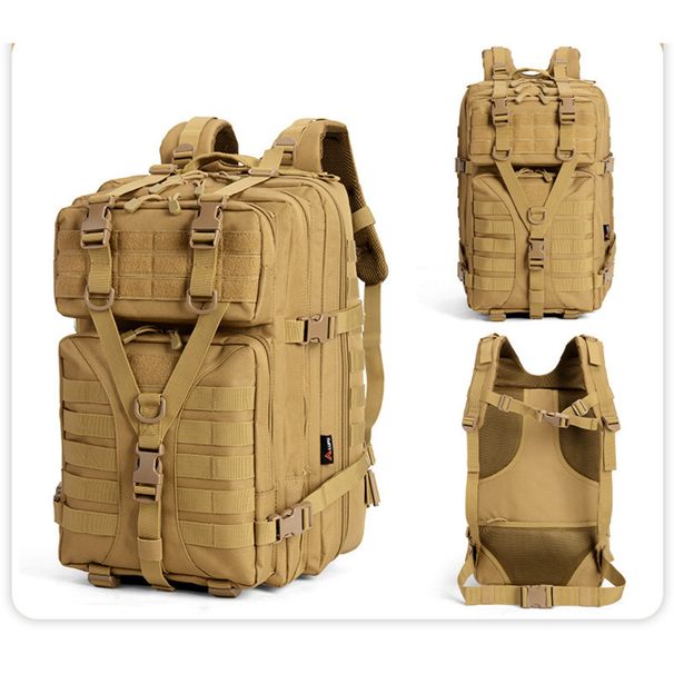 Tactical Men, Outdoor Mountaineering Backpack, 45L Large Capacity, Waterproof Wear-Resistant Hiking Backpack For Men And_desvips.com