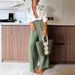 Women's Clothing spring and autumn new printed long sleeved single breasted trousers suit INS casual loose two piece suit_desvips.com
