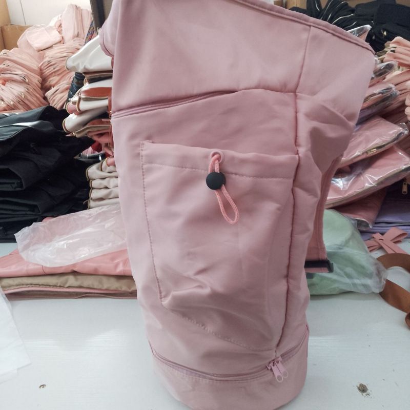 Large Opening Long Tote Yoga Mat Holder Bag With Waterproof Wet And Drawstring Water Bottle Pocket_desvips.com