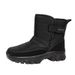 Unisex Winter Snow Boots With Fleece Lining - Waterproof Rain Fabric Upper, Anti-Slip Rubber Sole, Thermal Insulated For Outdoor & Casual Wear_desvips.com
