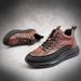 the 2668 cow leather men's casual shoes boots with wool brown, choose size and tell seller_desvips.com