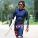 Sun Protection Long Sleeve Surfing Snorkeling Diving Men's Swimsuit Top Jellyfish Suit Set_desvips.com