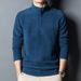 Autumn Winter Stand Sweatshirt Men's Trendy High Collar Base Shirt Youth Half Zipper Fleece Top_desvips.com