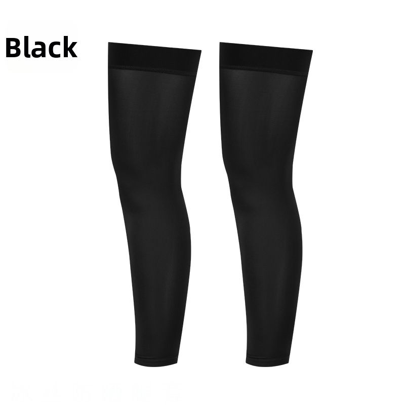 Ice Silk Leg Warmers For Cycling Summer UV Protection Quick Drying Elastic Non-Slip Sports Knee Pads For Outdoor Fishing Sun Protection_desvips.com