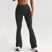 Side Pocket Peach Fitness Long Wide Leg High Waist Hip Lift Slimming Yoga Spring Summer Slightly Flared Pants_desvips.com