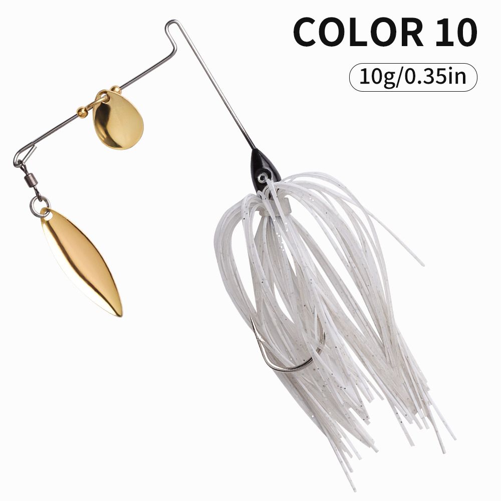 Bearded Man Composite Sequin Lure Rotating Freshwater Sea Fishing Perch Lure 8.2g/10g_desvips.com