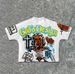 2025 Round Neck White 2109 Loose Fit Short Sleeve Graffiti Foreigner Cross DOOS DESIGN Top_desvips.com
