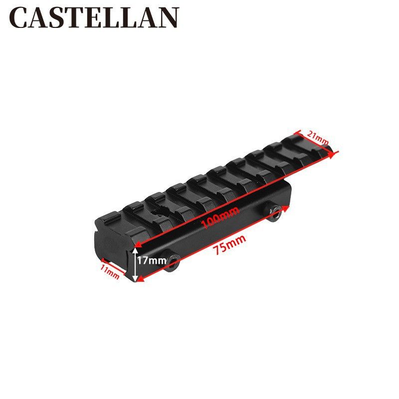 20MM 10cm Long Full Metal 11 20mm Conversion Heightening Rail Narrow To Wide Bracket_desvips.com