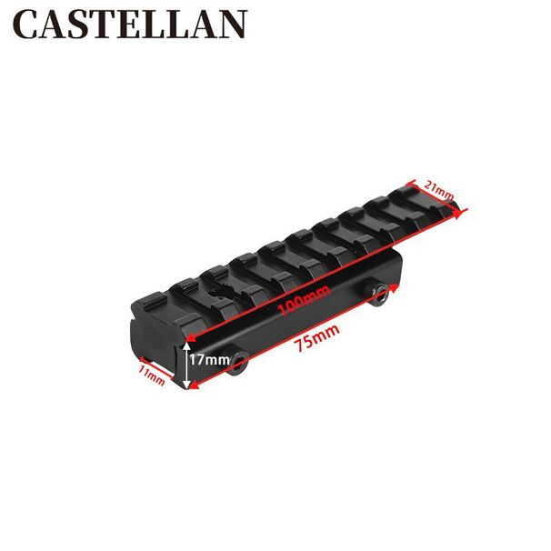 20MM 10cm Long Full Metal 11 20mm Conversion Heightening Rail Narrow To Wide Bracket_desvips.com