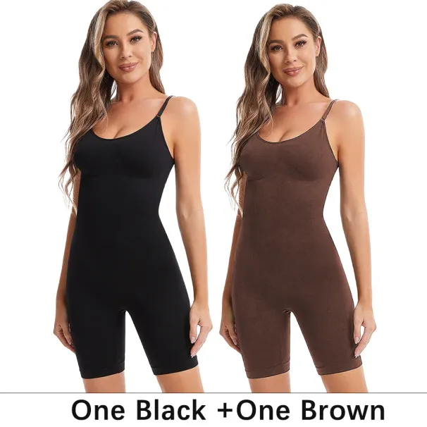 POKARLA Seamless Bodysuit Compression Open Crotch Shapewear Women Push Up Corset Slimming Butt Lifter Full Body Shaper Slimmer_desvips.com
