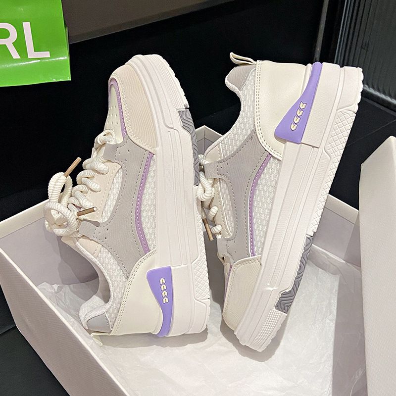 Thick soled height enhancing white shoes for women 2024 spring and summer new Korean low top sports shoes for students all match casual shoes_desvips.com