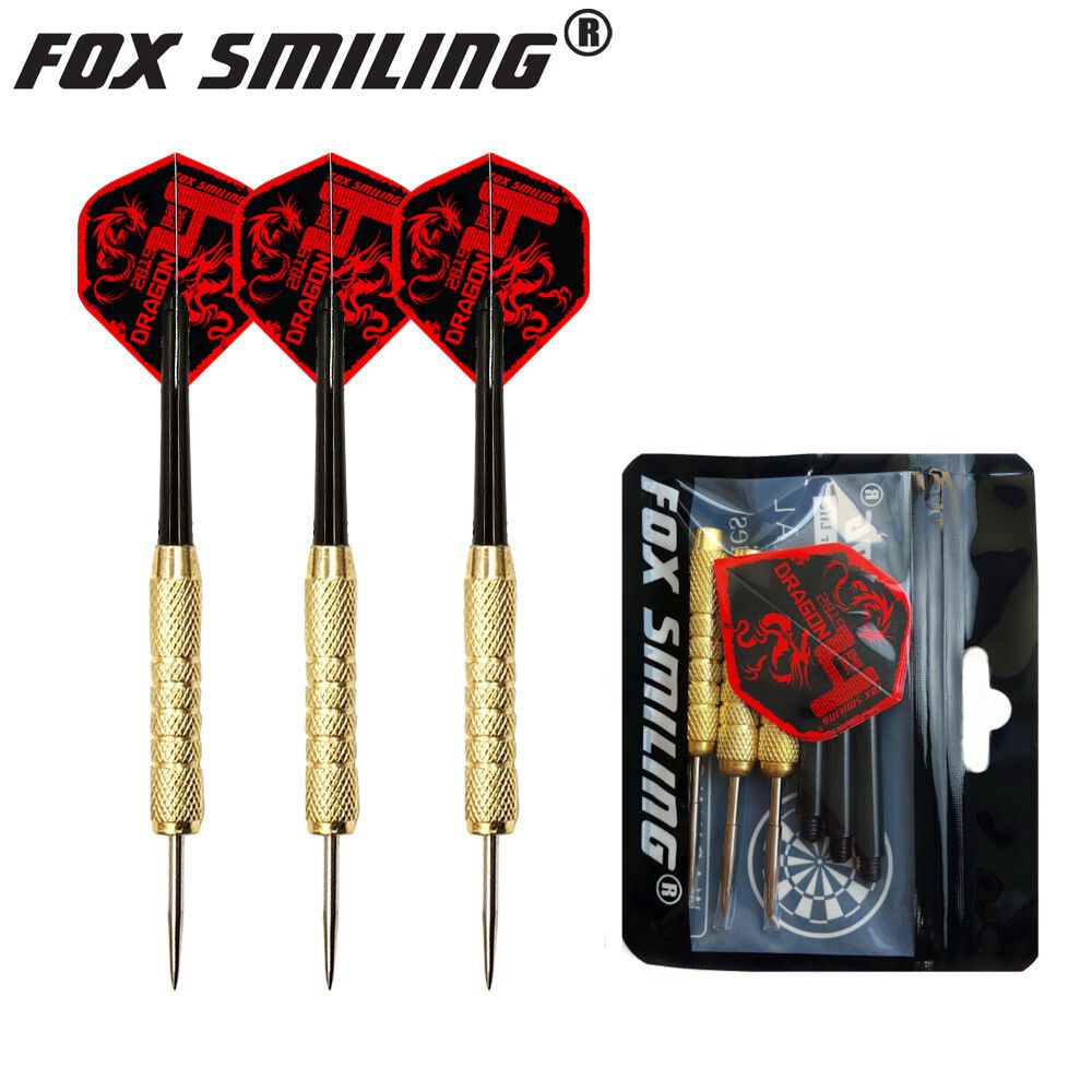 Fox Smiling 3PCS Steel 18g With16g Iron Barrel And Nylon Shaft Colorful Darts Flights_desvips.com