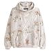 New Solid Color Floral 3D Print Hoodie Trendy Fashion Casual Loose Long Sleeve Sweatshirt_desvips.com