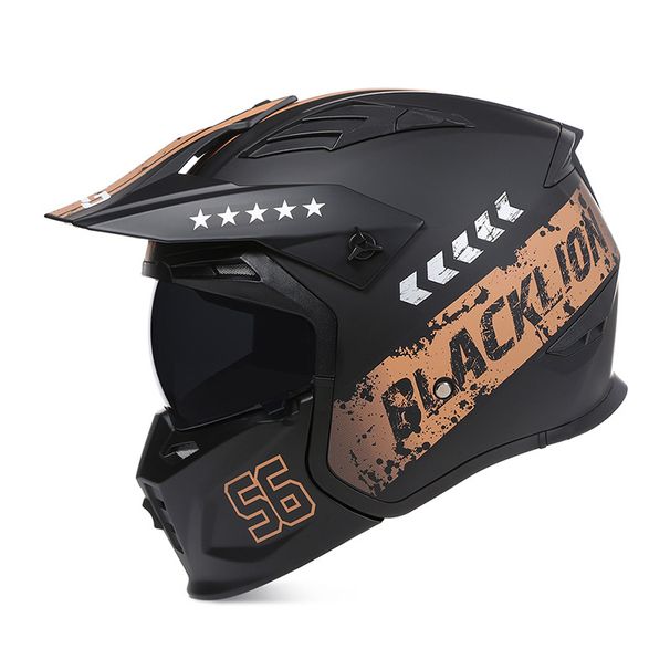 Motorcycle helmet Full helmet Adult detachable combination helmet four seasons universal winter Riding helmet_desvips.com