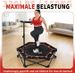 Klappbares Indoor Trampolin Höhenverstellbarer Handgriff Tragkraft 150kg Ø86 5cm Fitness Erwachsene Kinder Sportgerät Zuhause_desvips.com