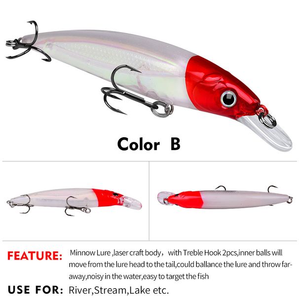Submerged Lua 9cm 11cm Luminous Bionic Plastic Hard Fishing Bait Long Casting Floating Minnow_desvips.com
